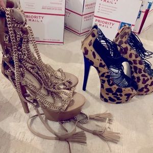 lace up Zigi Soho platform heels